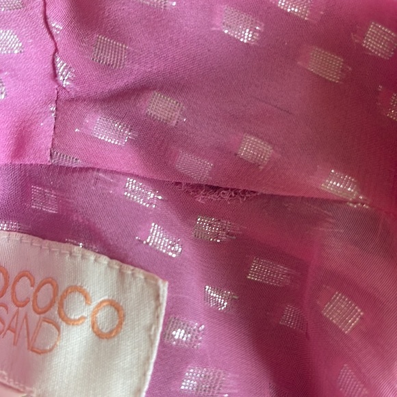 Rococo Sand x Revolve Lurex Dress Fuchsia Pink Mini Size Large NWT - Picture 6 of 10